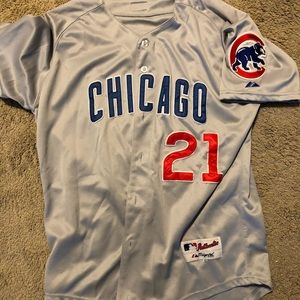 Milton Bradley Chicago Cubs Grey Jersey
